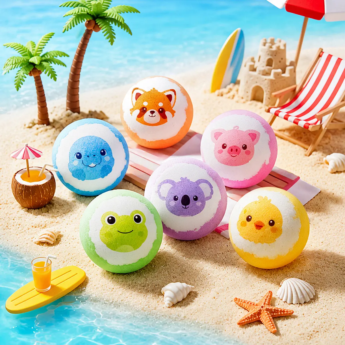 Cartoon Animal Bath Bombs – 100 g