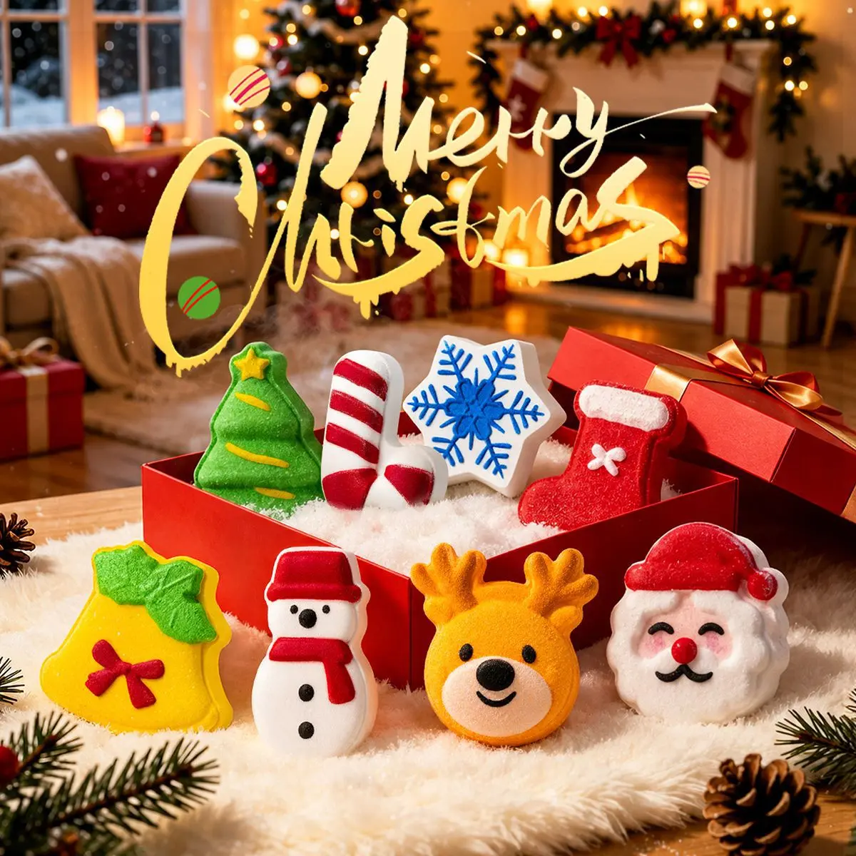 Christmas Shaped Bath Bombs – 100 g
