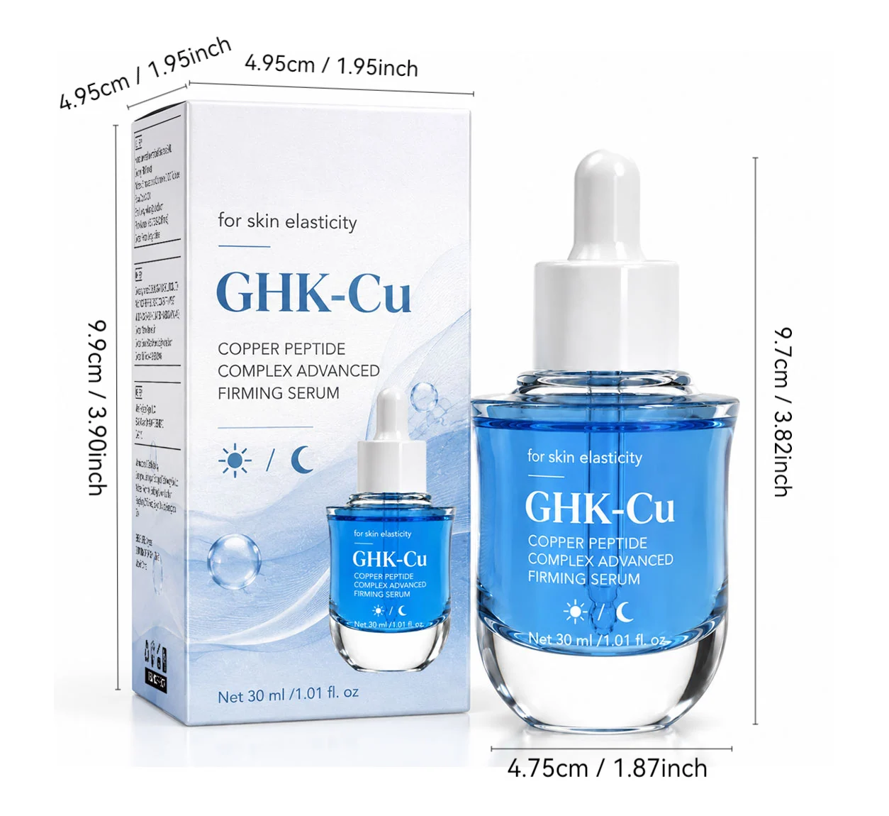 GHK-Cu Complex Facial Serum — Packaging & dimensions