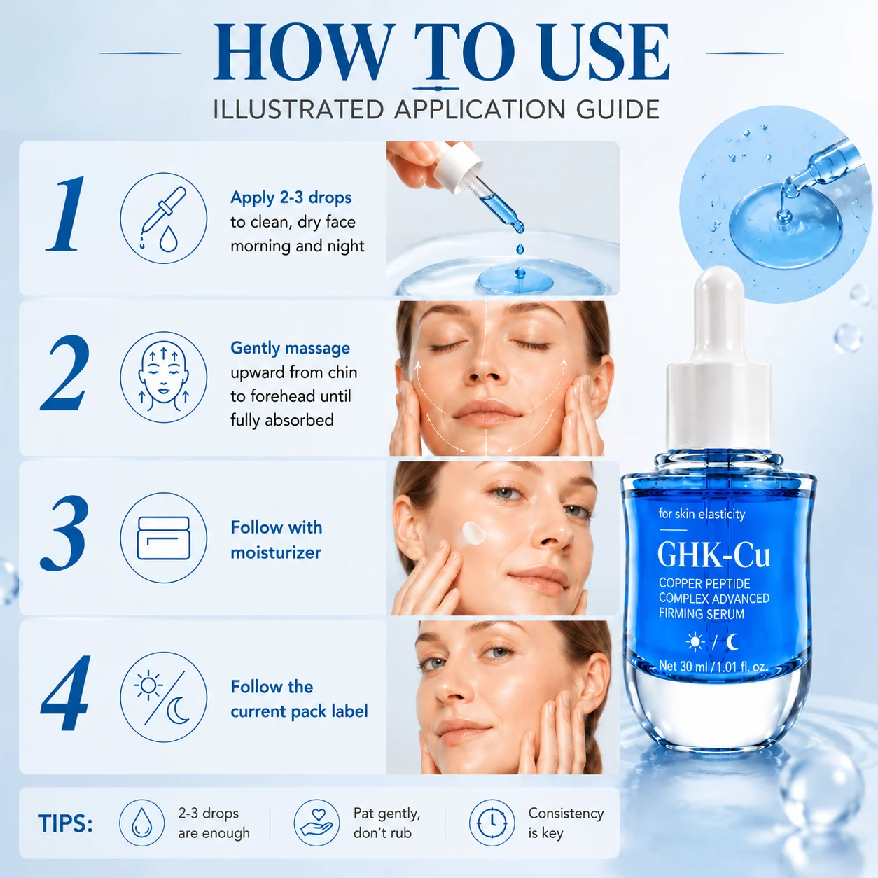 GHK-Cu Complex Facial Serum — How to use