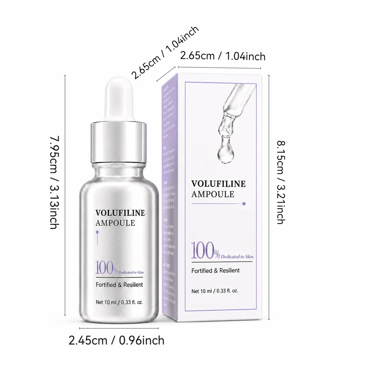 Volufiline Facial Ampoule — Packaging & dimensions