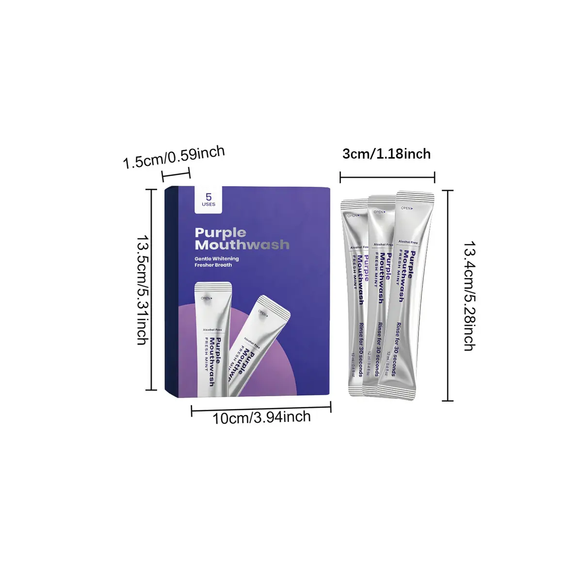 Purple Portable Mouthwash detail 2